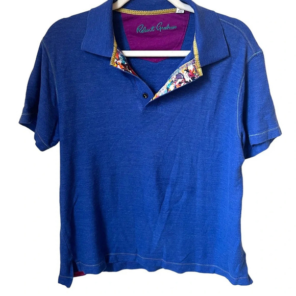 Robert Graham Blue Polo, size medium - Picture 1 of 5